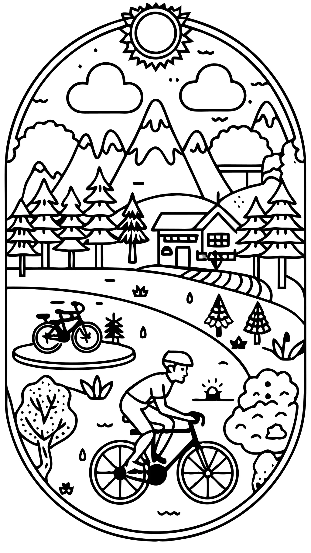 biking coloring pages